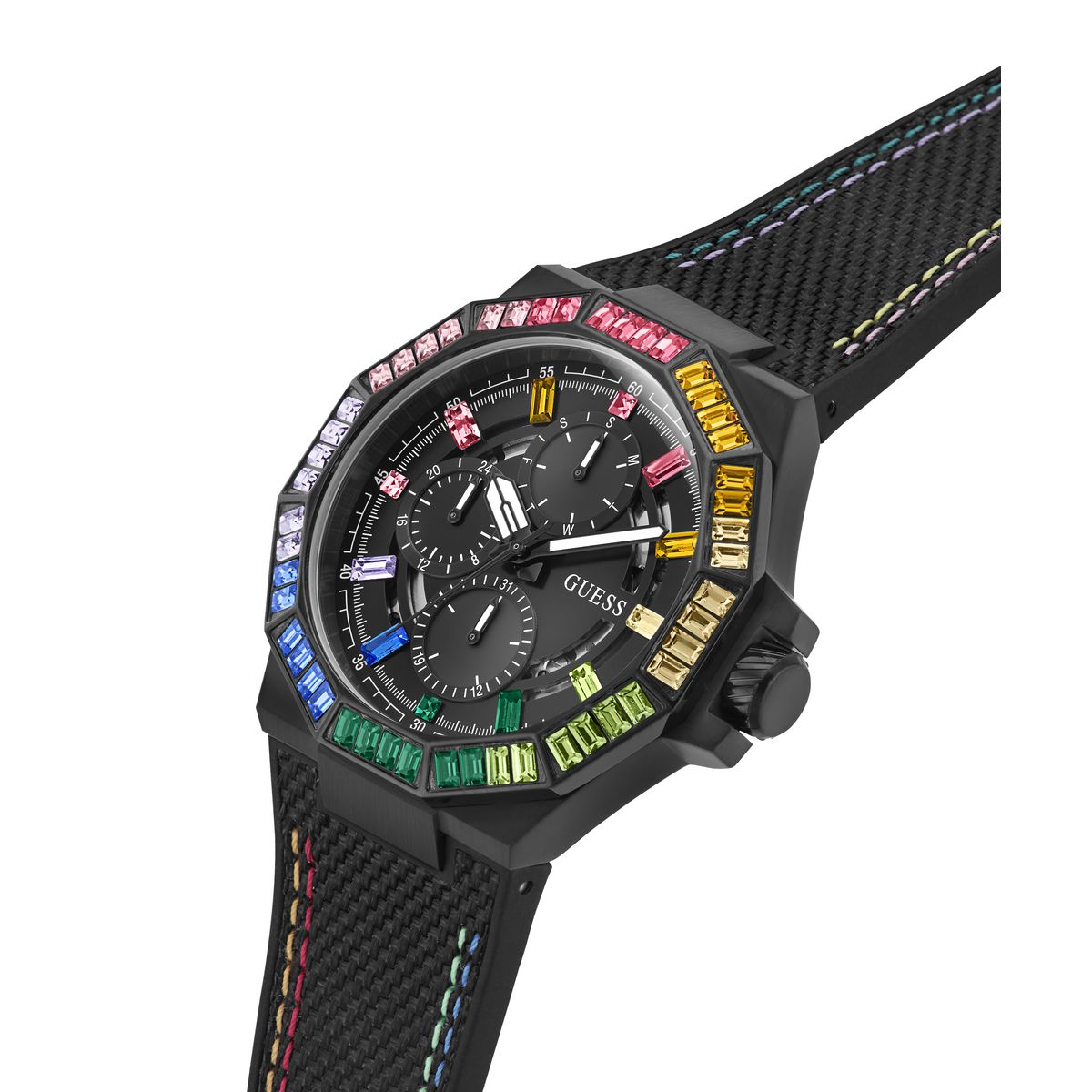 Guess Energy Black Round Dial Quartz Analog Men Watch