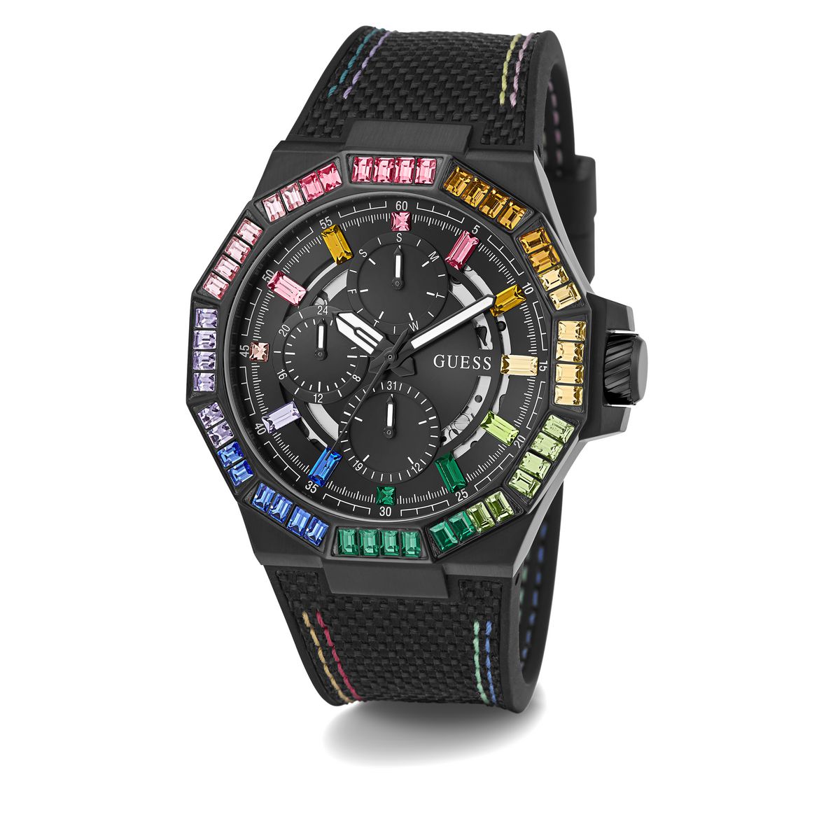 Guess Energy Black Round Dial Quartz Analog Men Watch
