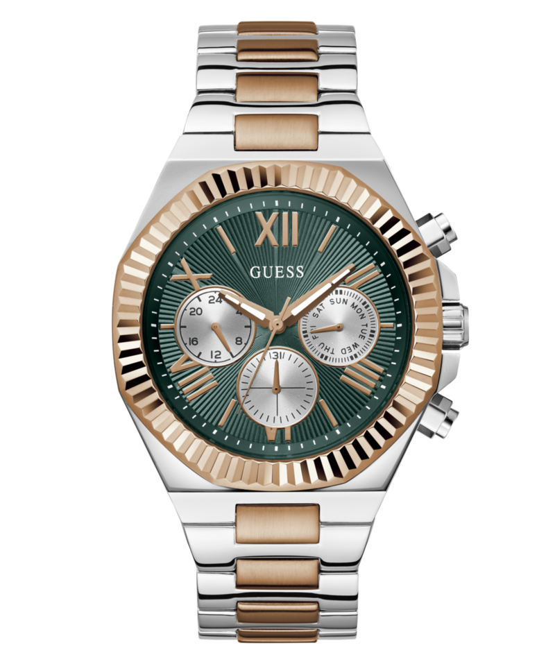 Guess Round 44mm Green Dial Analog Men Watch - GW0703G10 Watch Guess