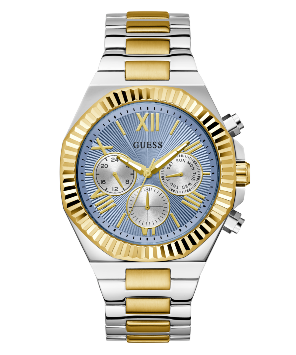 Guess Equity Blue Round Dial Quartz Analog Men Watch Watch Guess