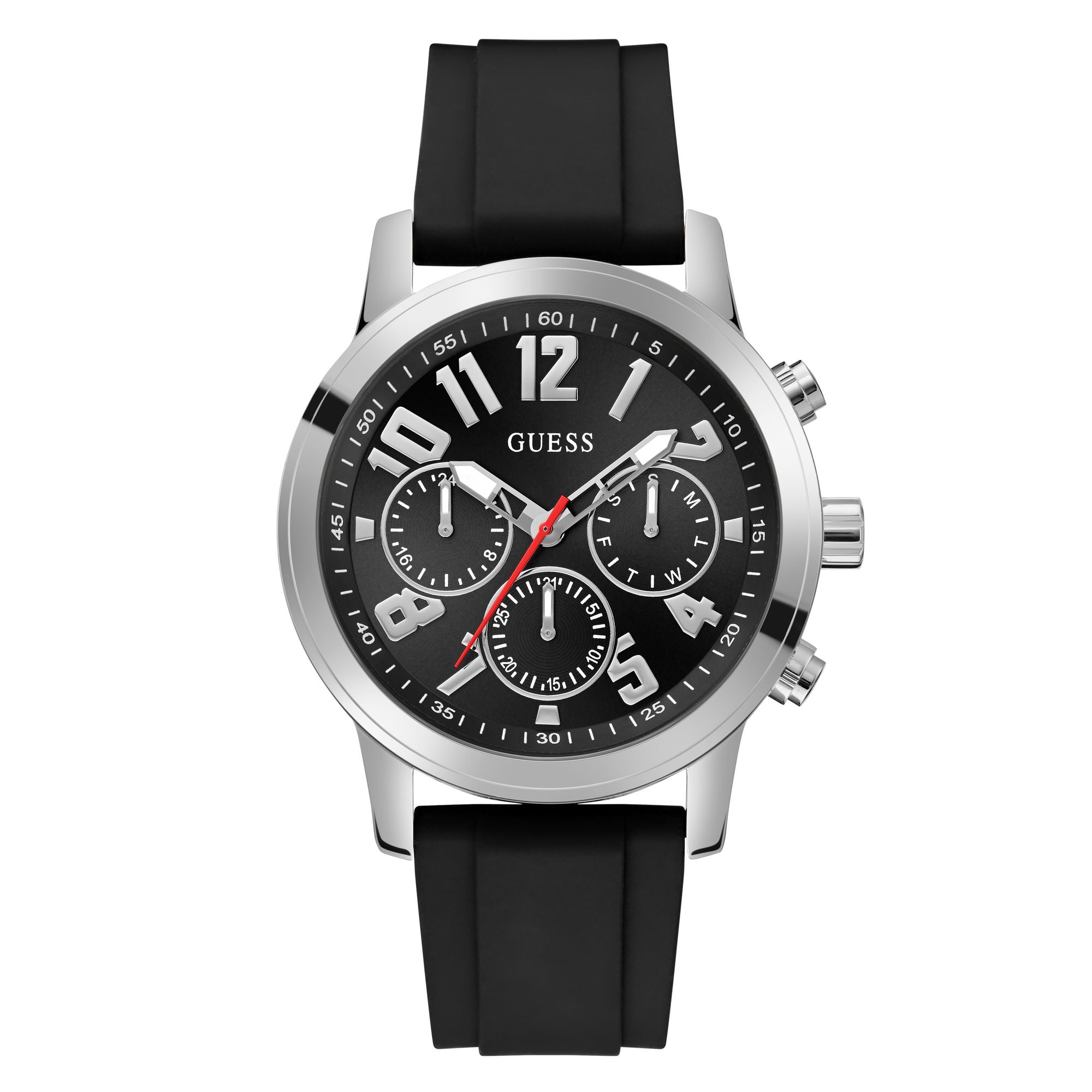 Guess Black Round Quartz Analog Men Watch