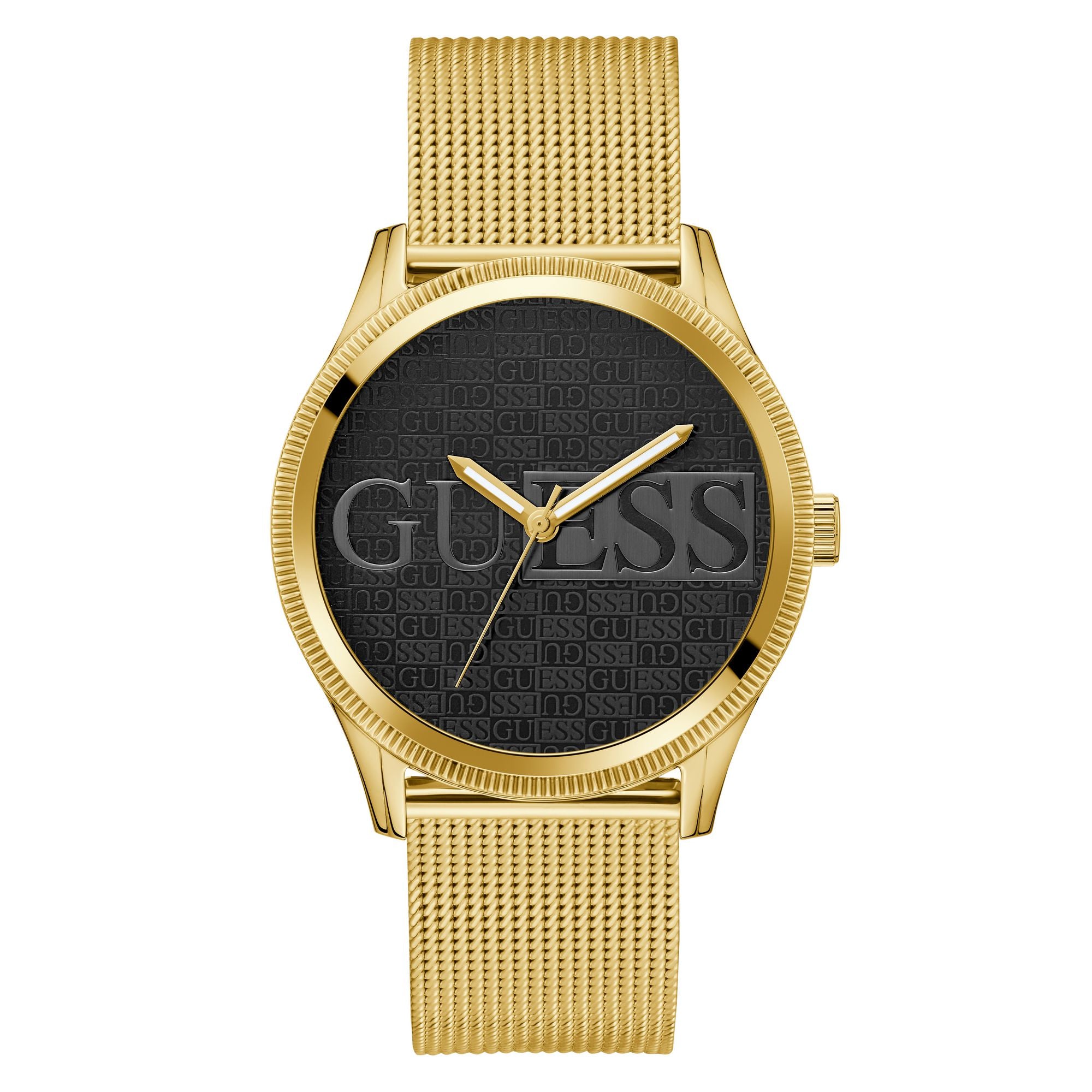 Guess Reputation Black Round Dial Quartz Analog Men Watch Watch Guess