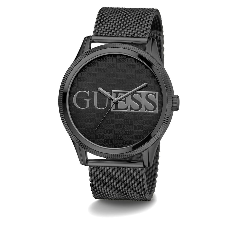 Guess Reputation Black Round Dial Quartz Analog Men Watch Watch Guess