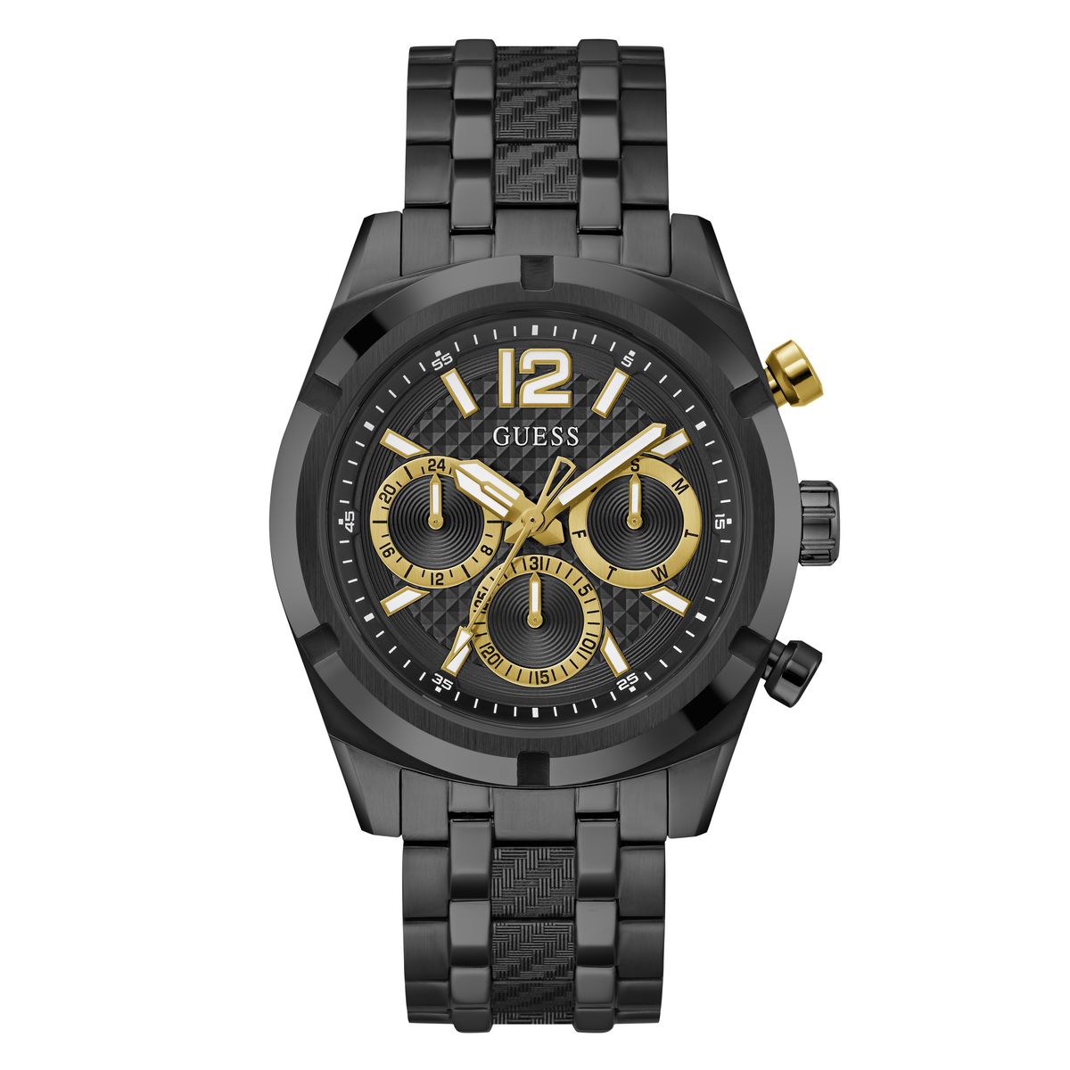 Guess Resistance Black Round Dial Quartz Analog Men Watch