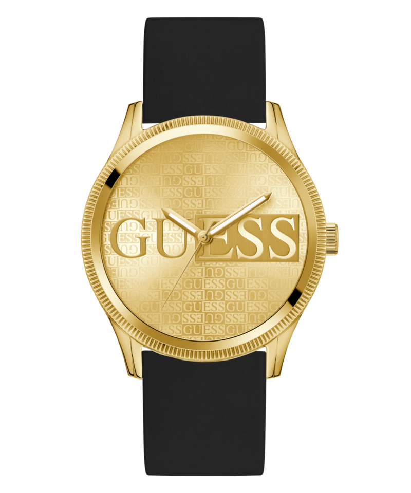 Guess Reputation Champagne Round Dial Quartz Analog Men Watch Watch Guess