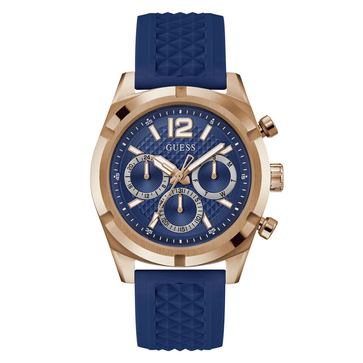 Guess Resistance Blue Round Dial Quartz Analog Men Watch