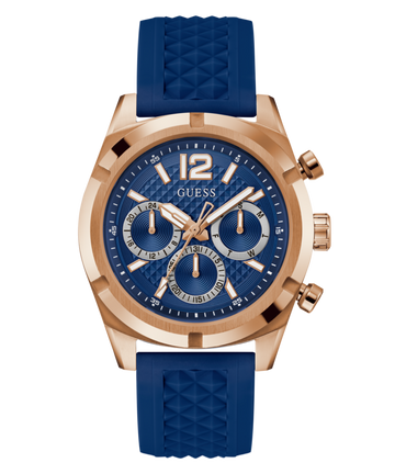 Guess Resistance Blue Round Dial Quartz Analog Men Watch Watch Guess