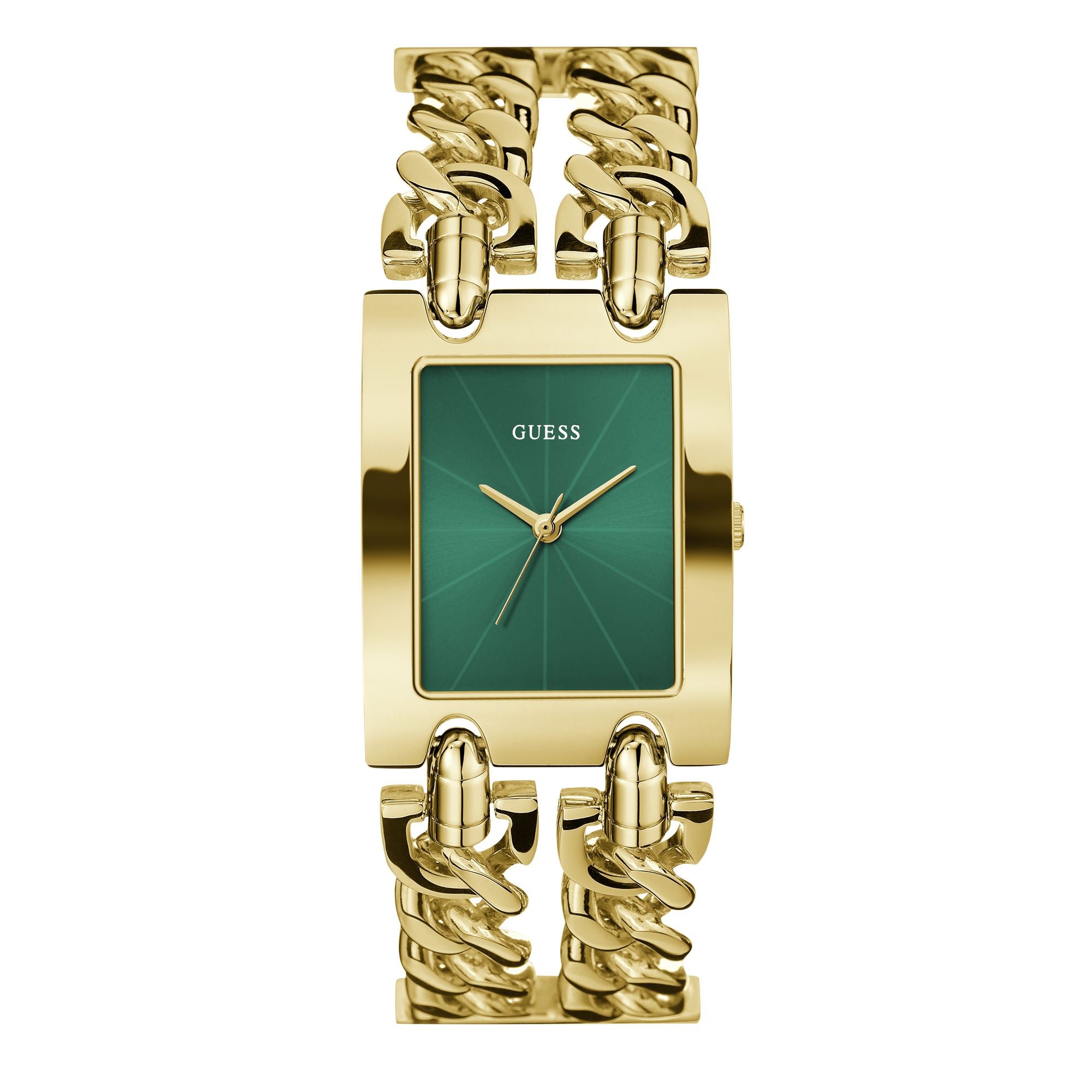 Guess Mod Green Rectangle Dial Quartz Analog Women Watch Watch Guess