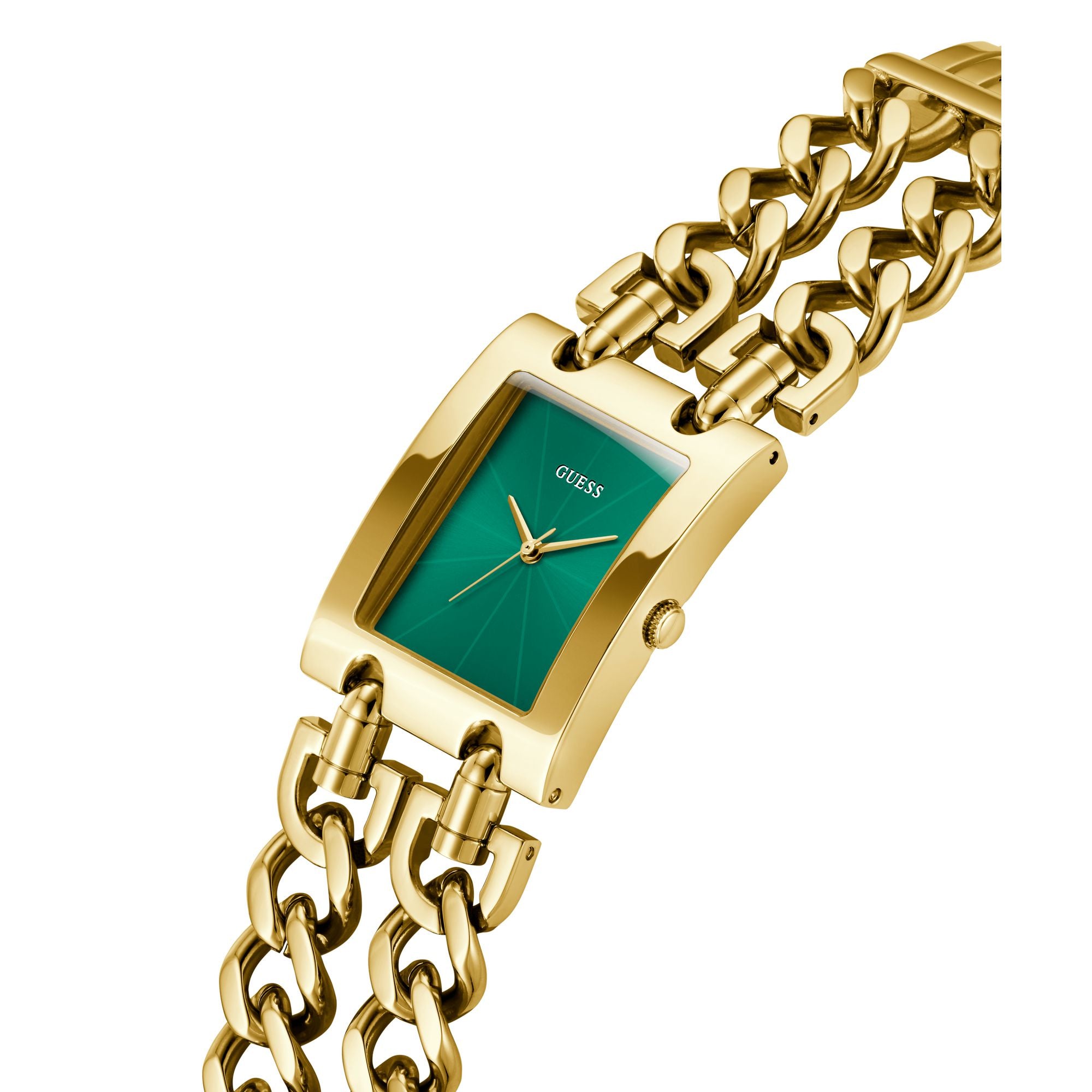Guess Mod Green Rectangle Dial Quartz Analog Women Watch