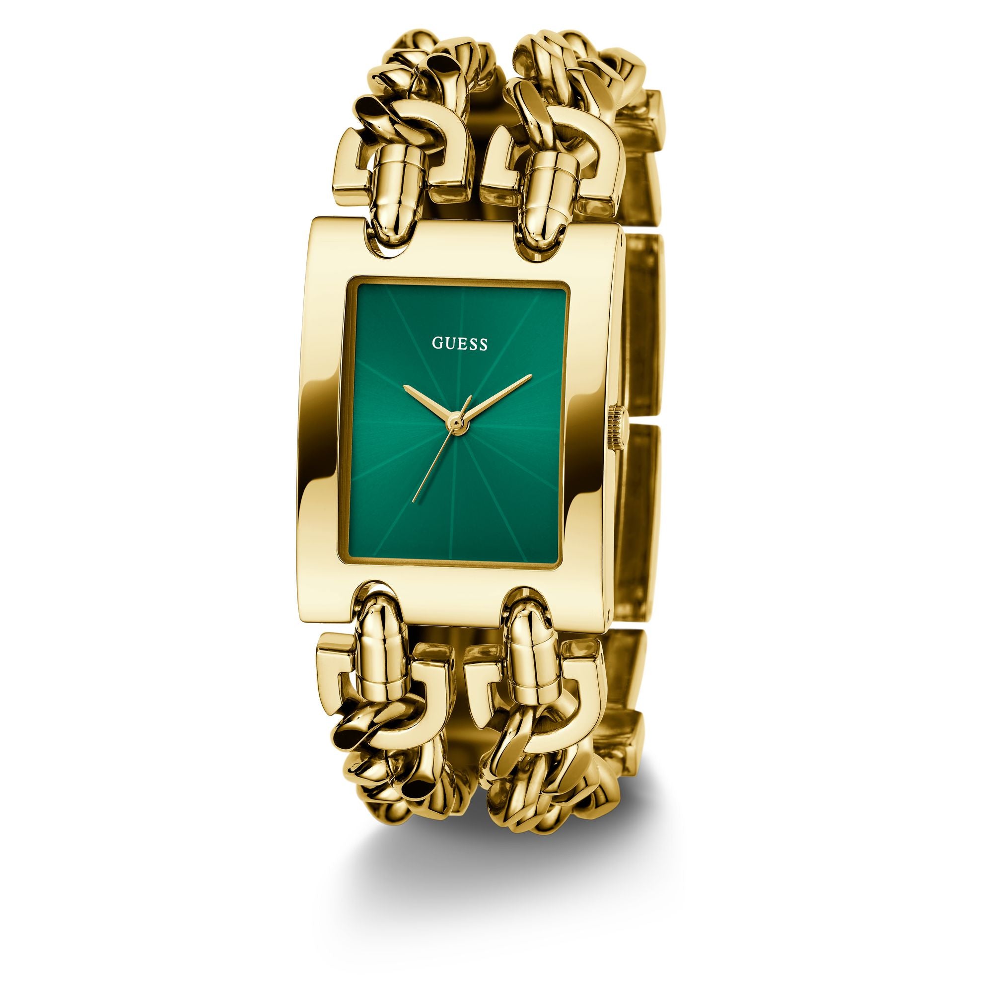 Guess Mod Green Rectangle Dial Quartz Analog Women Watch Watch Guess