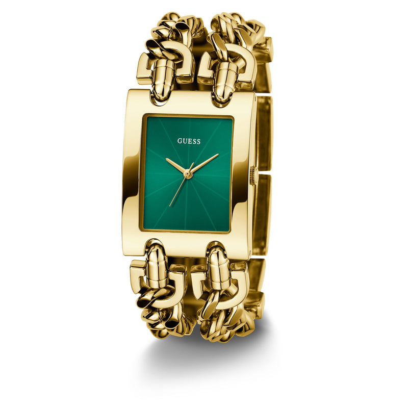 Guess Mod Green Rectangle Dial Quartz Analog Women Watch Watch Guess