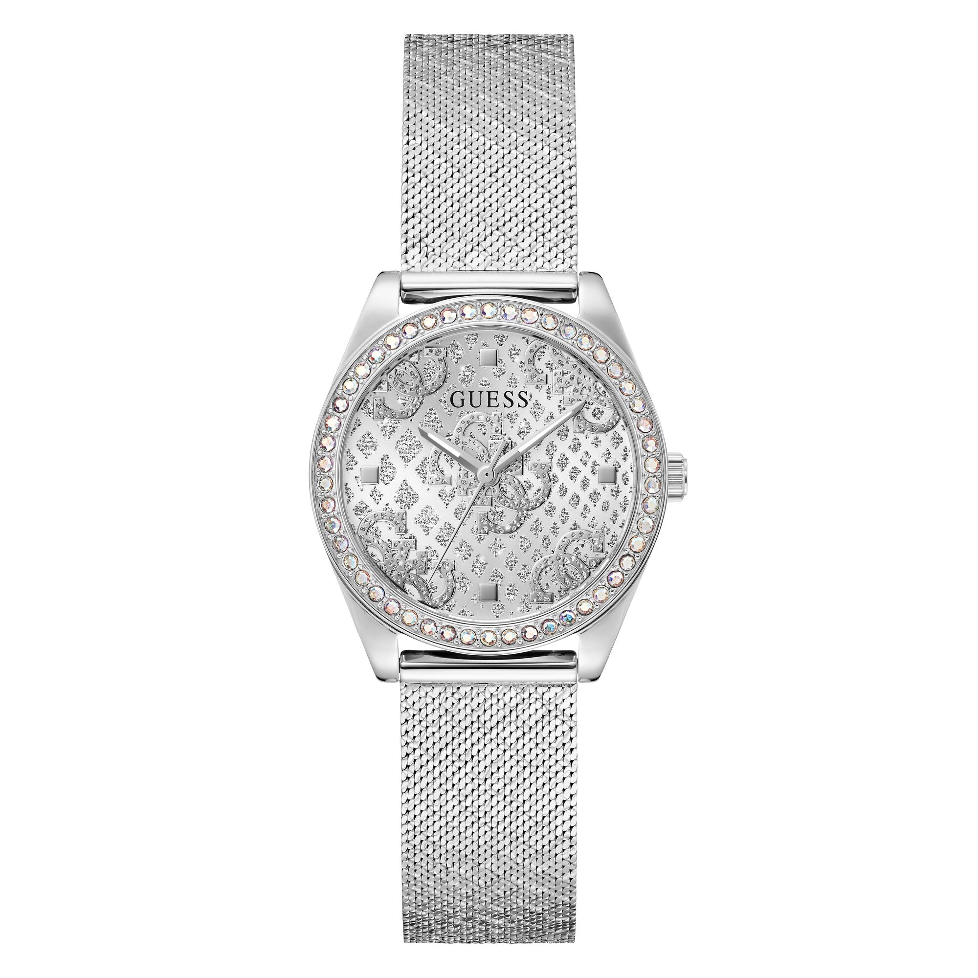 Guess Boa Silver Round Dial Quartz Analog Women Watch