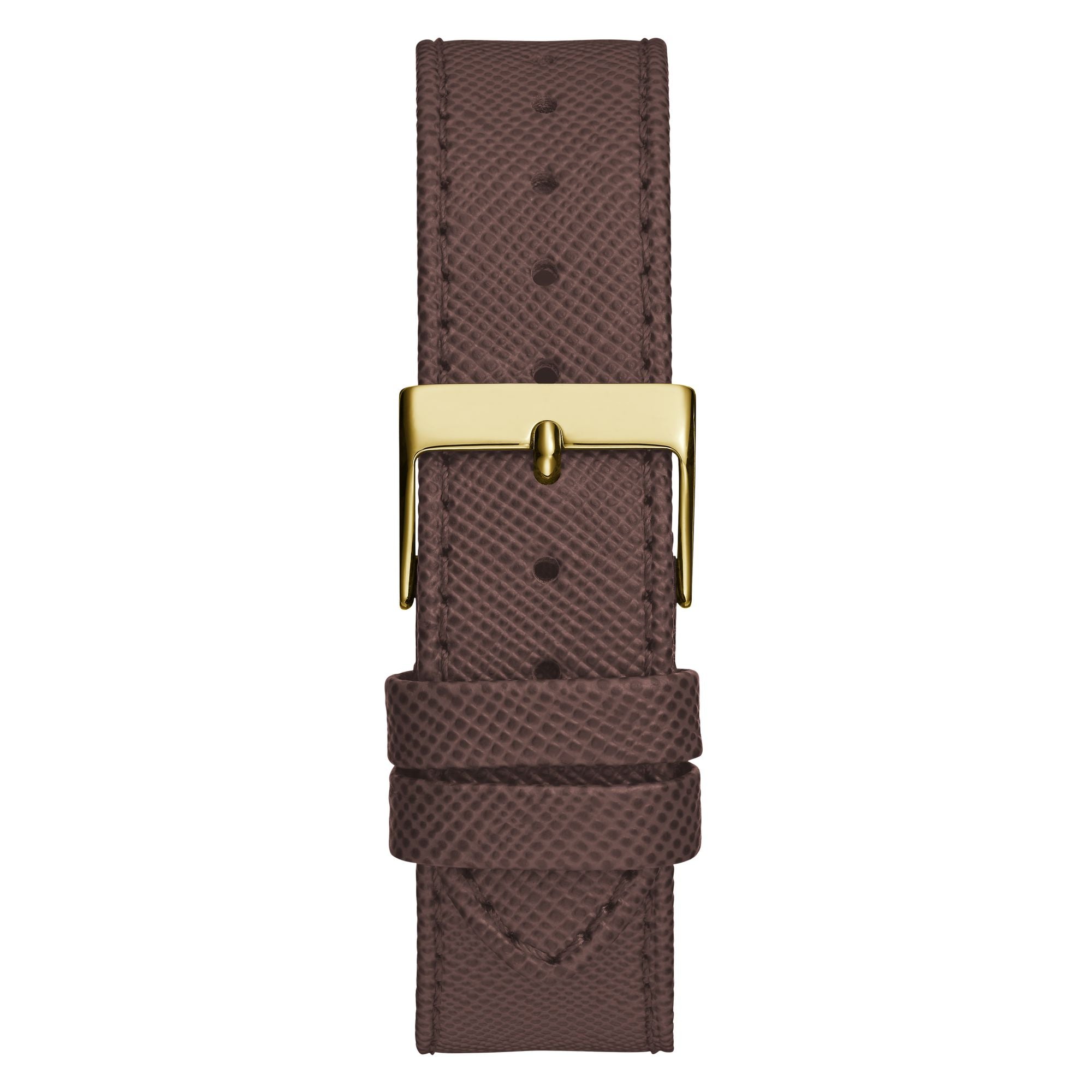 Guess Glaze Leather Brown Octogonal Dial Quartz Analog Women Watch