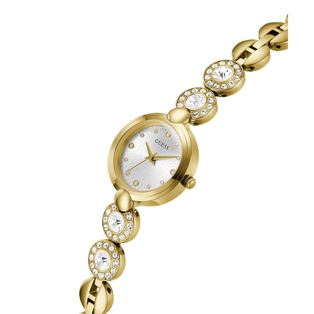 Guess Round 26mm Silver Dial Analog Women Watch - GW0757L2
