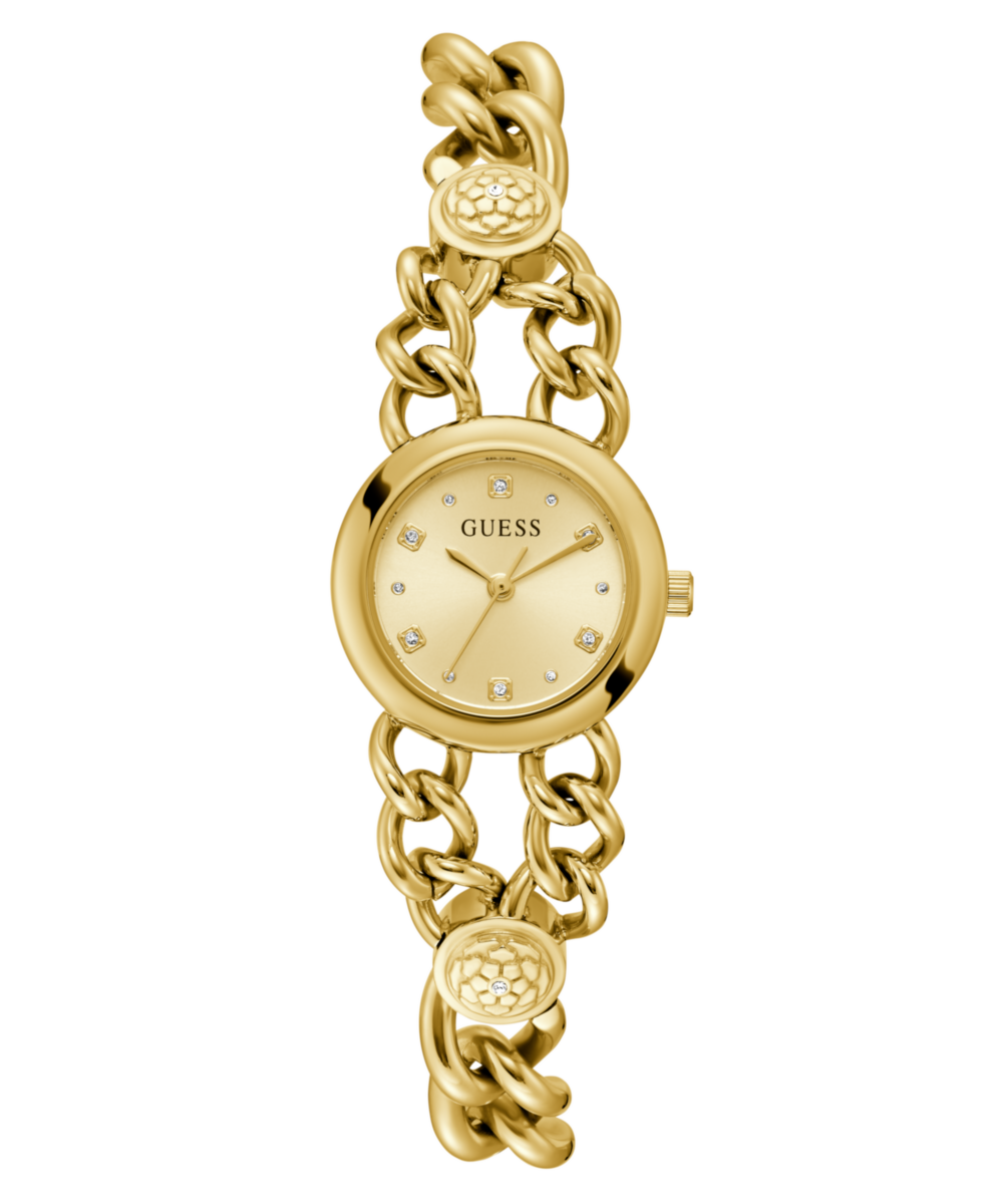 Guess Round 25mm Champagne Dial Analog Women Watch - GW0758L2