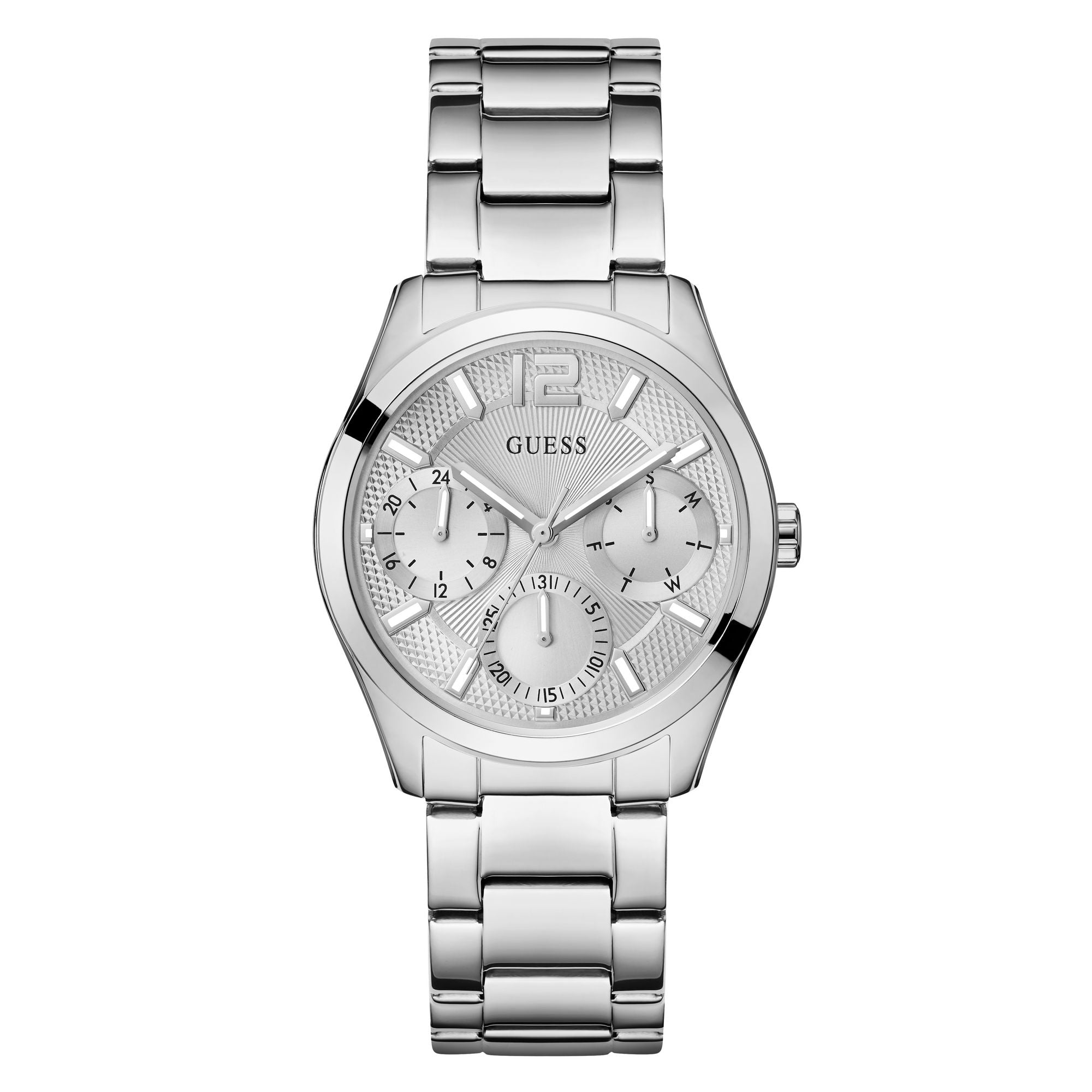Guess Zoe Silver Round Dial Quartz Analog Women Watch Watch Guess