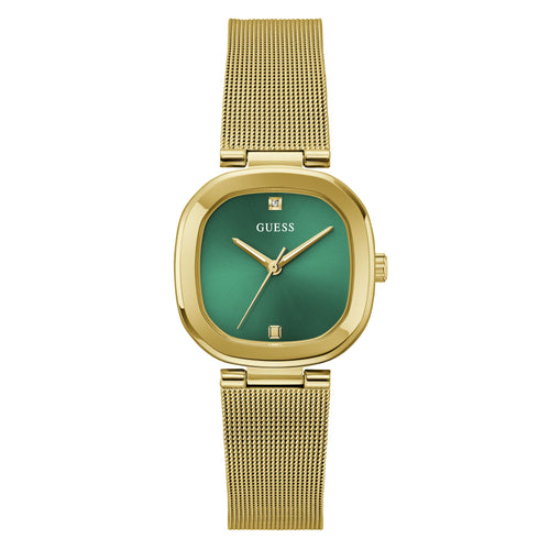 Analog Watch Green Face Womens Watch Gc Flair Green Square Dial