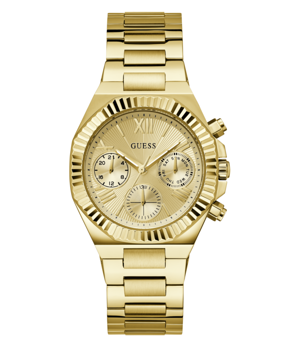 Guess Equality Gold Round Dial Quartz Analog Women Watch