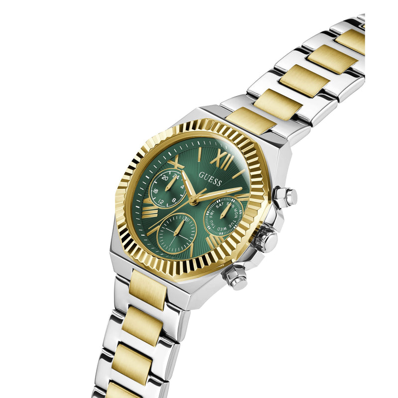 Guess Equality Green Round Dial Quartz Analog Women Watch Watch Guess