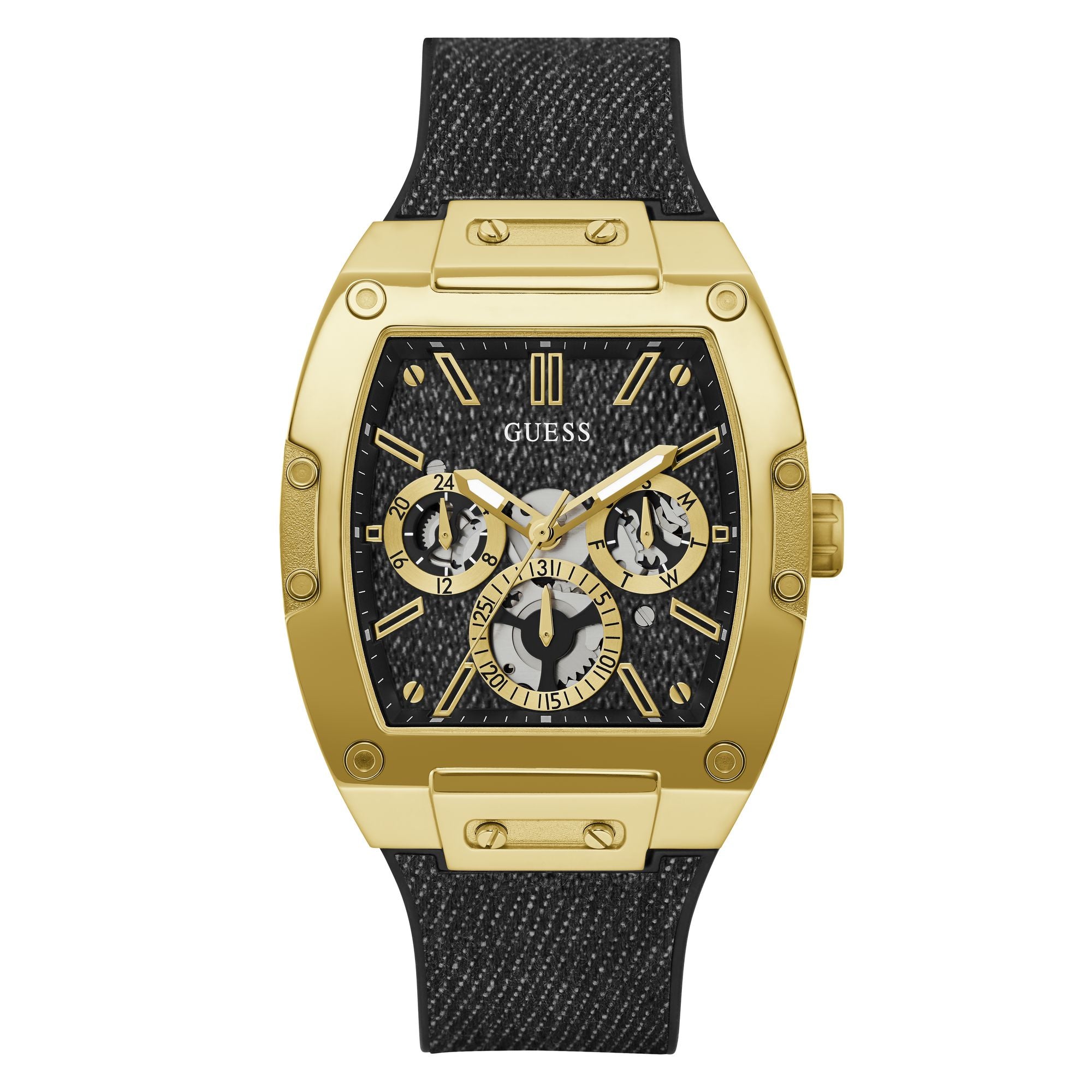 Guess Phoenix Black Tonneau Dial Quartz Analog Men Watch