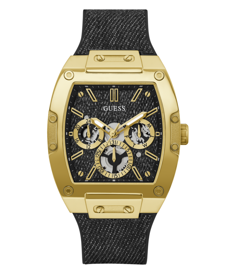Guess Phoenix Black Tonneau Dial Quartz Analog Men Watch Watch Guess