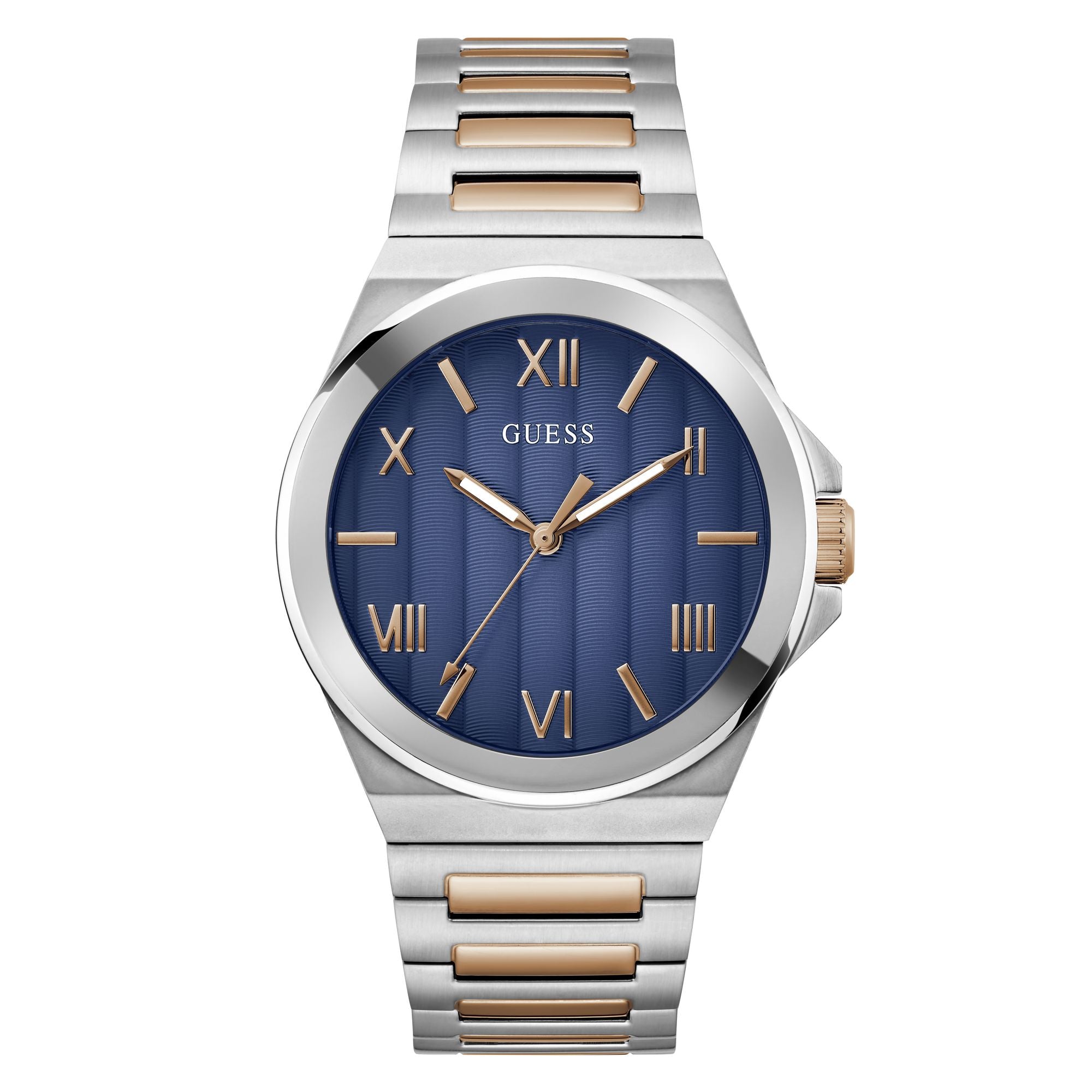 Guess Vinyl Blue Round Dial Quartz Analog Men Watch