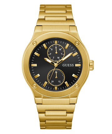 Guess Jet Black Round Dial Quartz Analog Men Watch Watch Guess