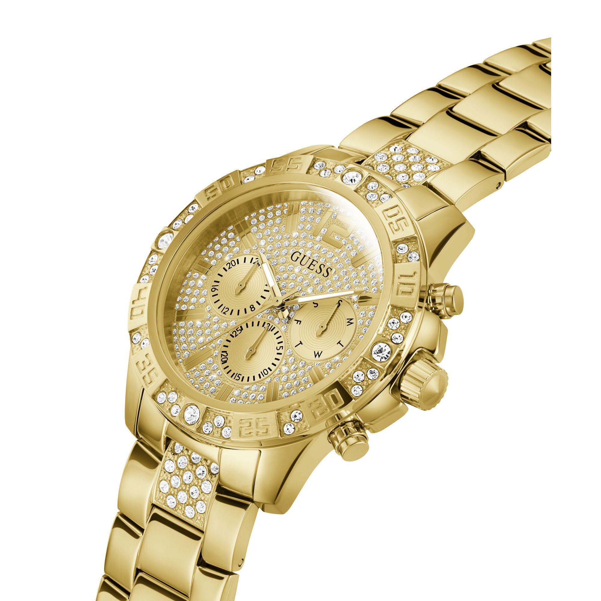 Guess Majestic Gold Round Dial Quartz Analog Men Watch