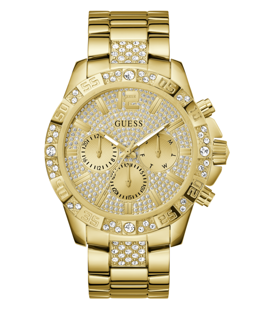 Guess Majestic Gold Round Dial Quartz Analog Men Watch