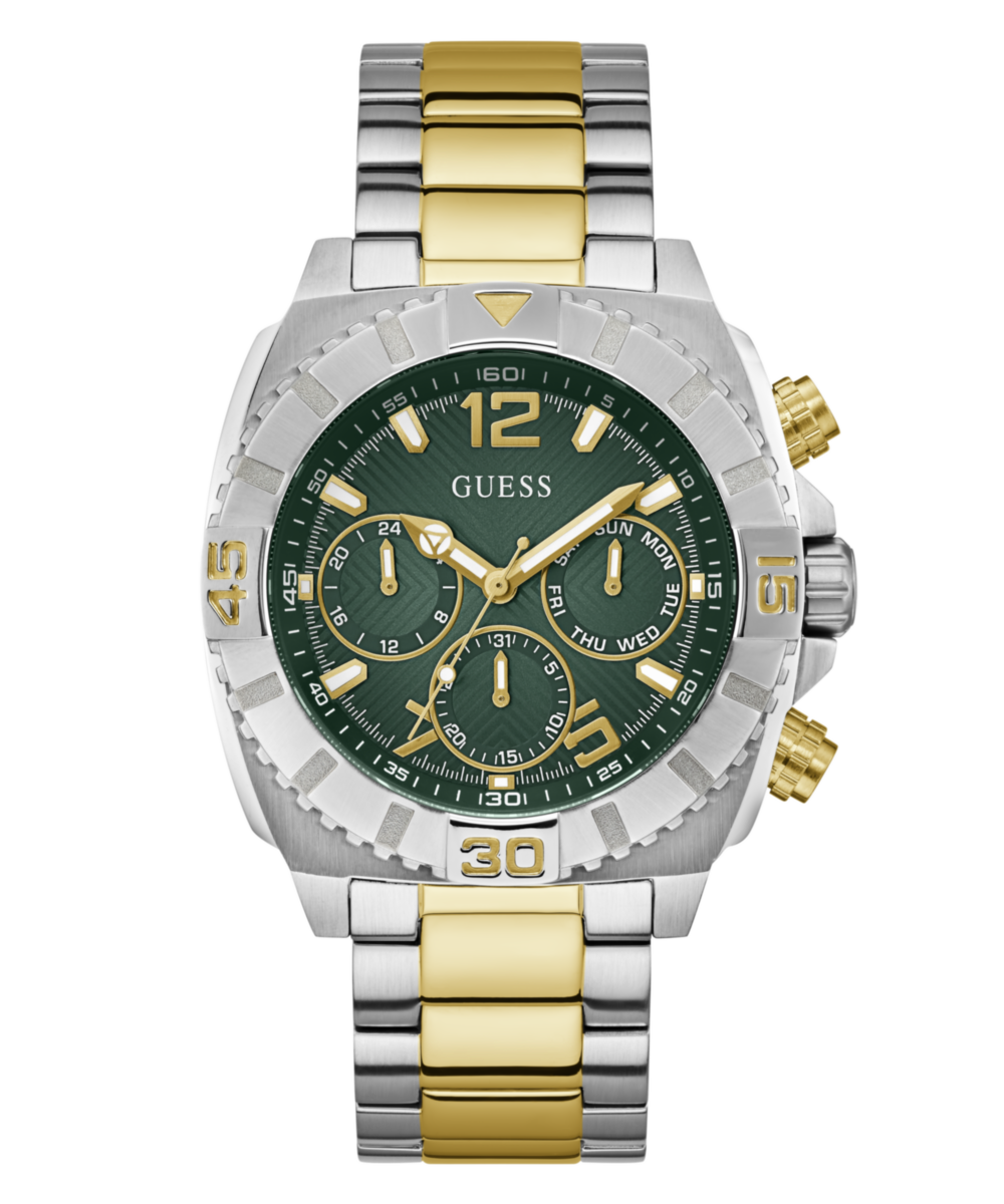 Guess Traction Green Round Dial Quartz Analog Men Watch Watch Guess