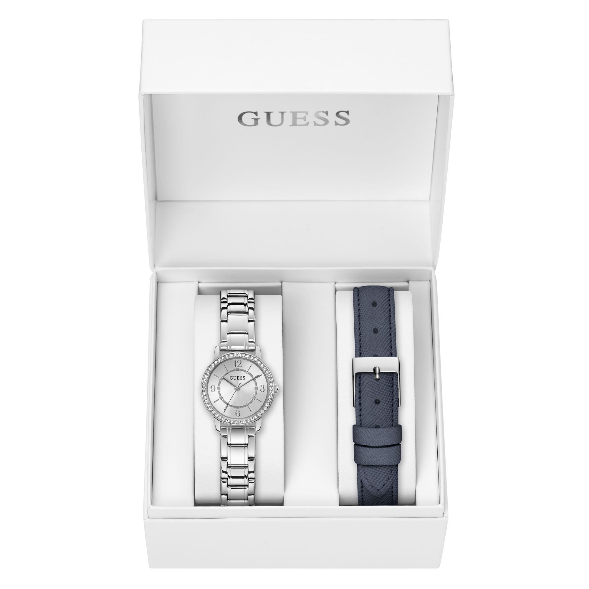 Guess Melody Silver Round Quartz Women Watch Watch Guess