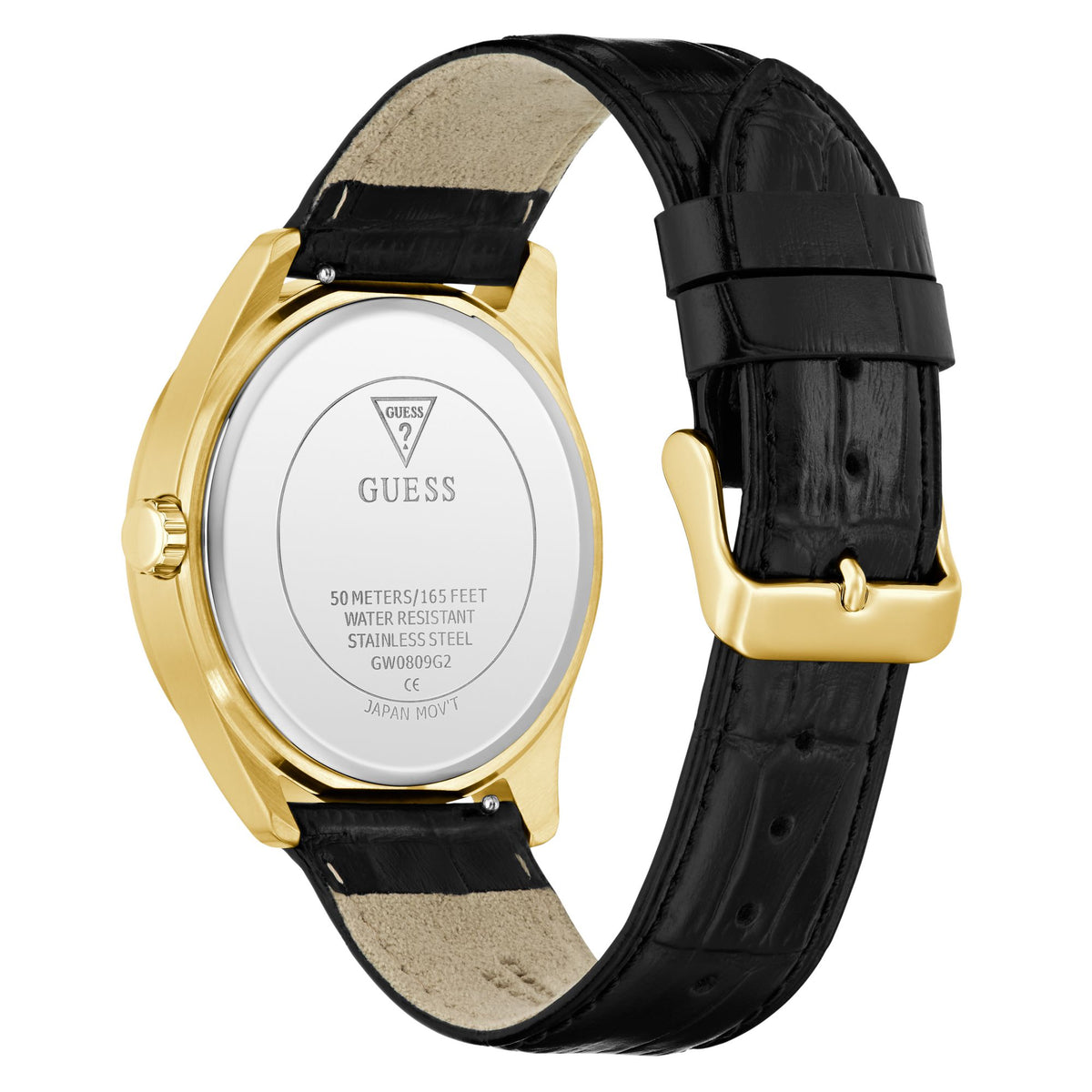 Guess Round 42mm Black Dial Analog Men Watch - GW0809G2