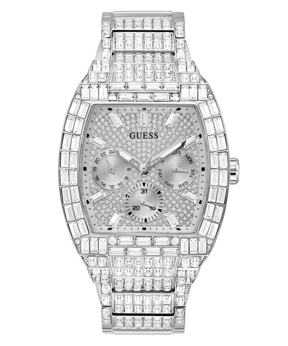 Guess Phoenix Silver Rectangle Dial Quartz Analog Men Watch