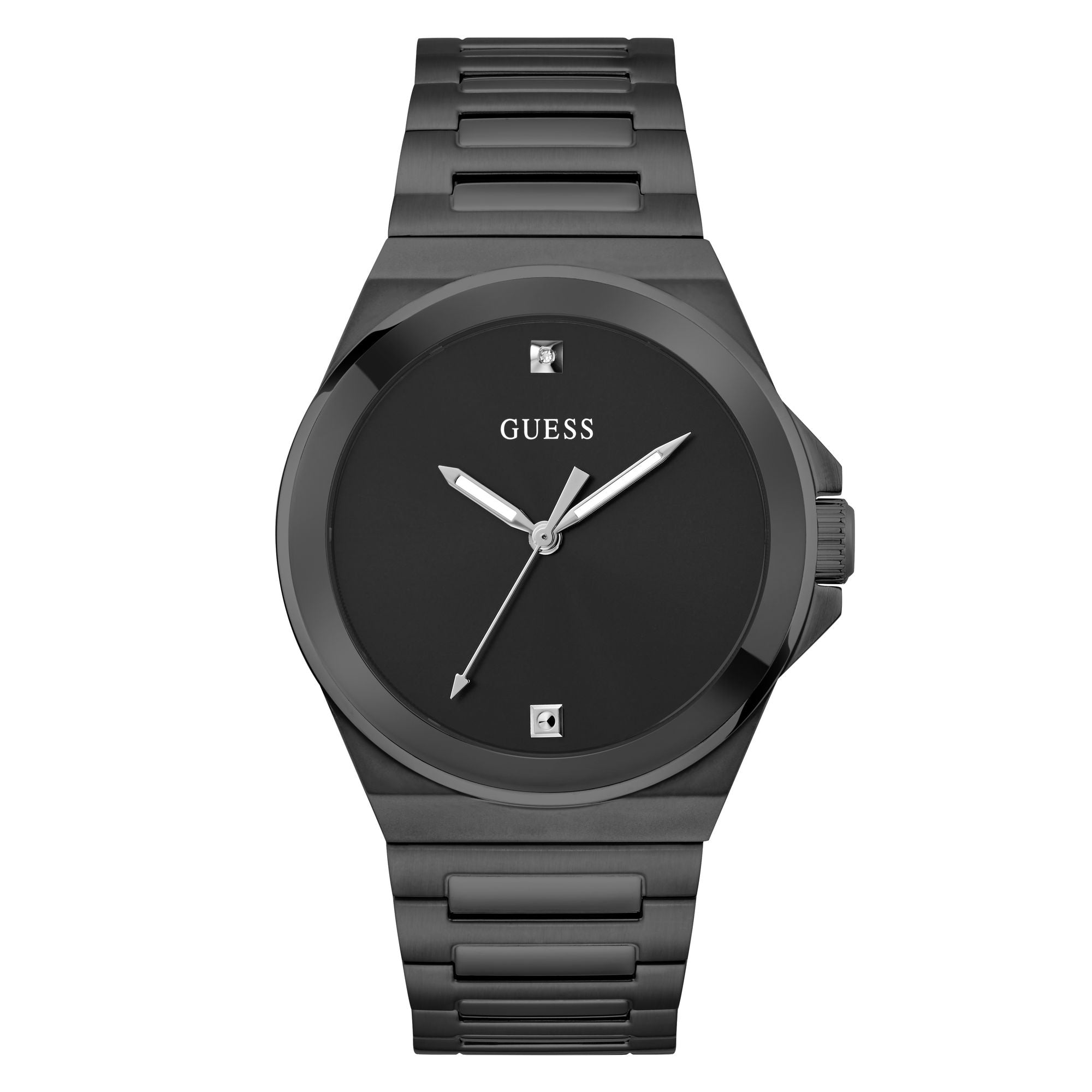 Guess Vinyl Black Round Dial Quartz Analog Men Watch Watch Guess