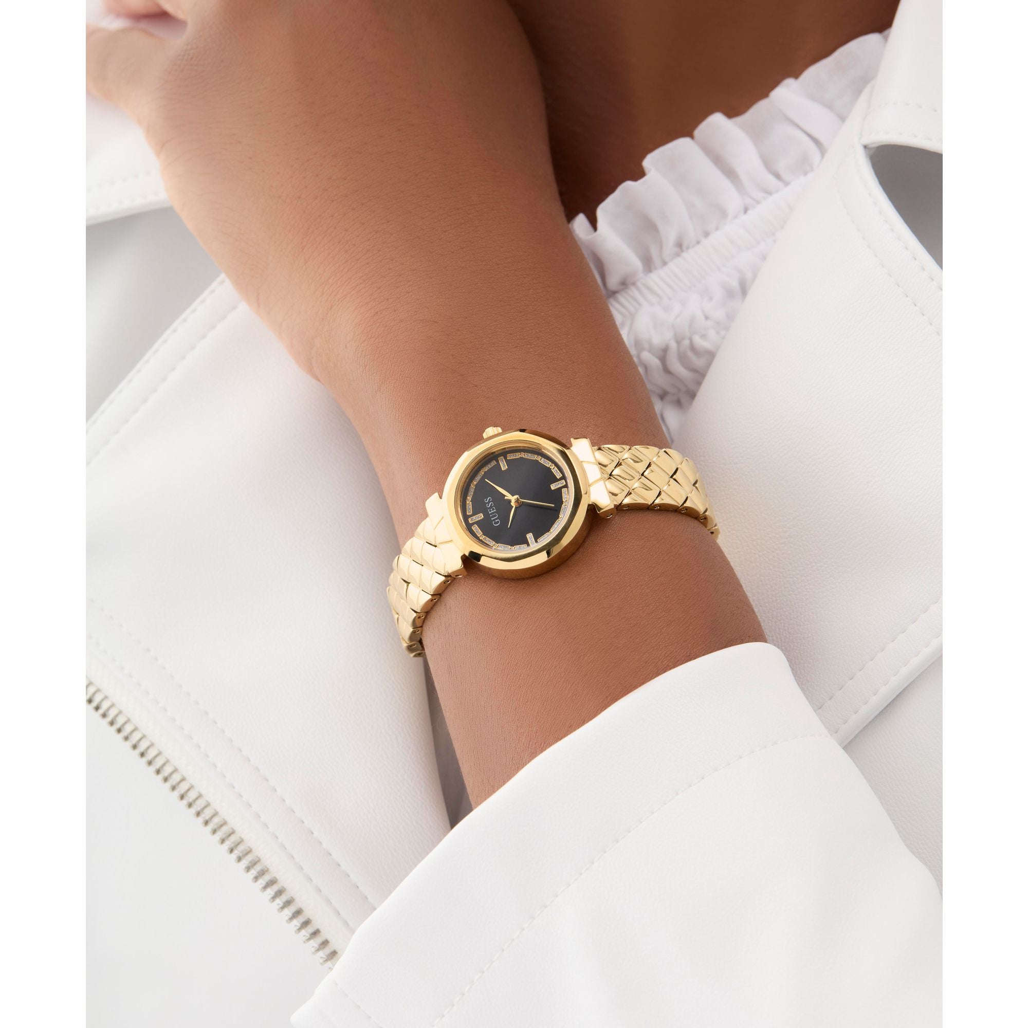 Guess Mini Rumour Black Round Dial Quartz Analog Women Watch