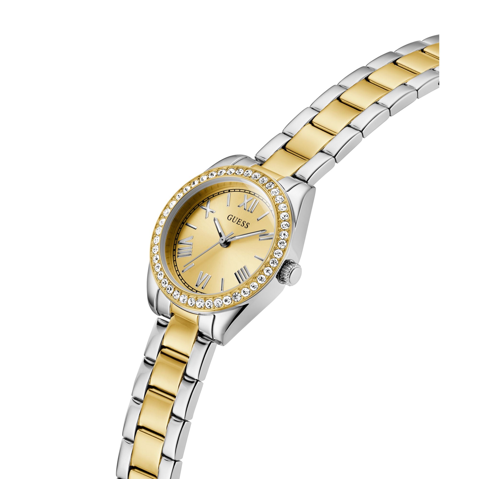 Guess Mini Luna Champagne Round Dial Quartz Analog Women Watch