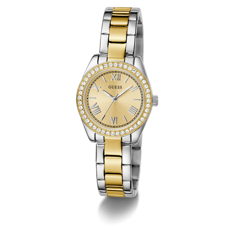 Guess Mini Luna Champagne Round Dial Quartz Analog Women Watch Watch Guess