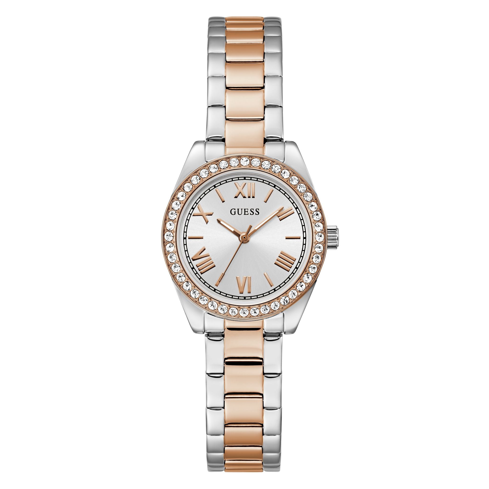 Guess Mini Luna Silver Round Dial Quartz Analog Women Watch Watch Guess