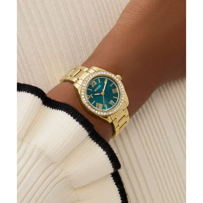 Guess Round 30mm Teal Dial Analog Women Watch - GW0841L9 Watch Guess
