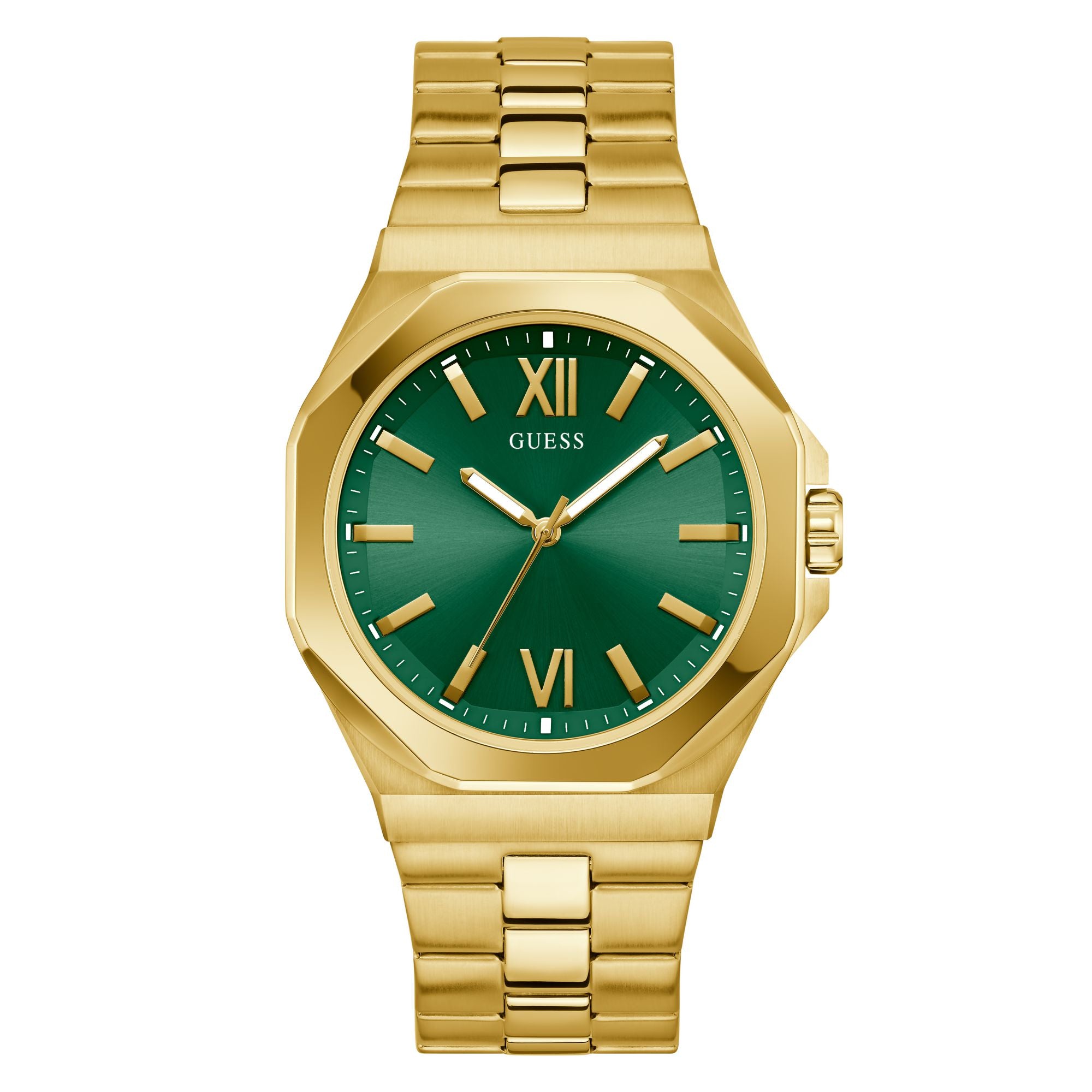 Guess Emperor Champagne Round Dial Quartz Analog Men Watch