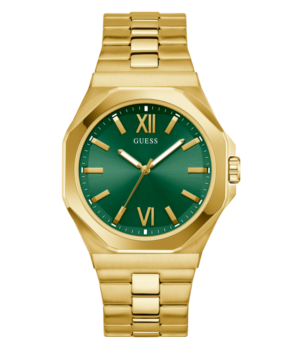 Guess Emperor Champagne Round Dial Quartz Analog Men Watch Watch Guess