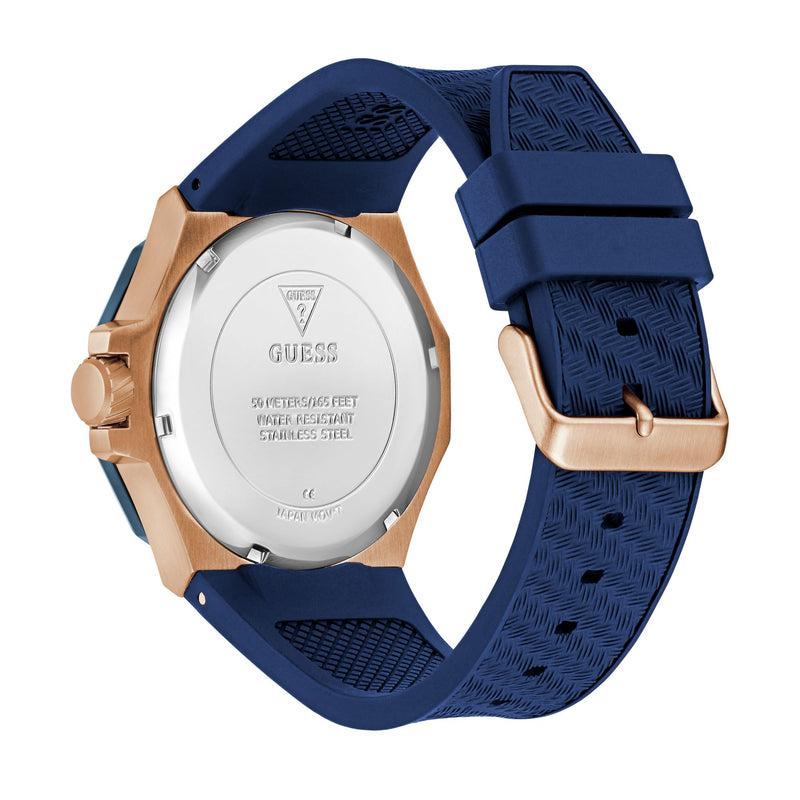 Guess Indy Blue Round Dial Quartz Analog Men Watch Watch Guess