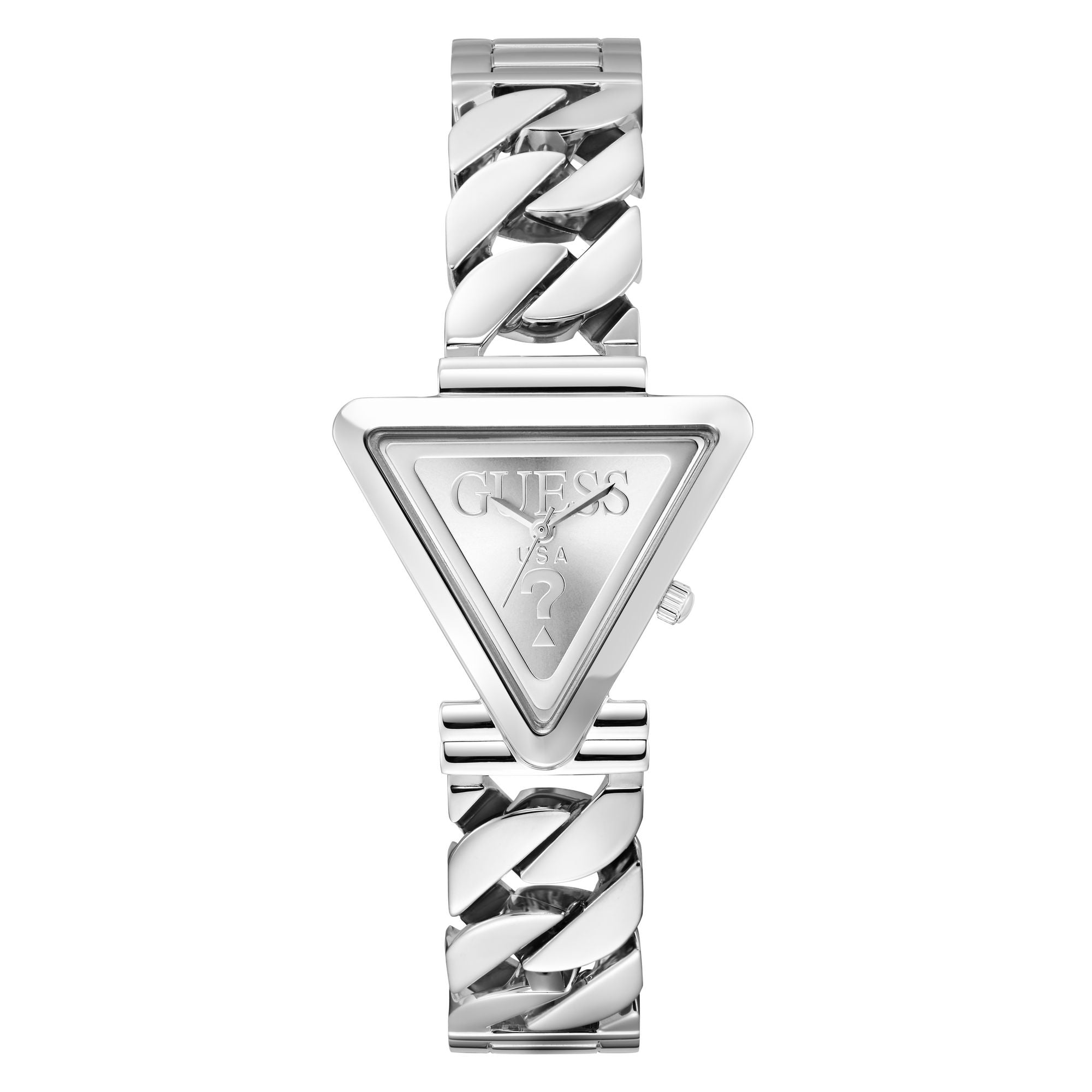 Guess Fame Silver Triangle Dial Quartz Analog Women Watch