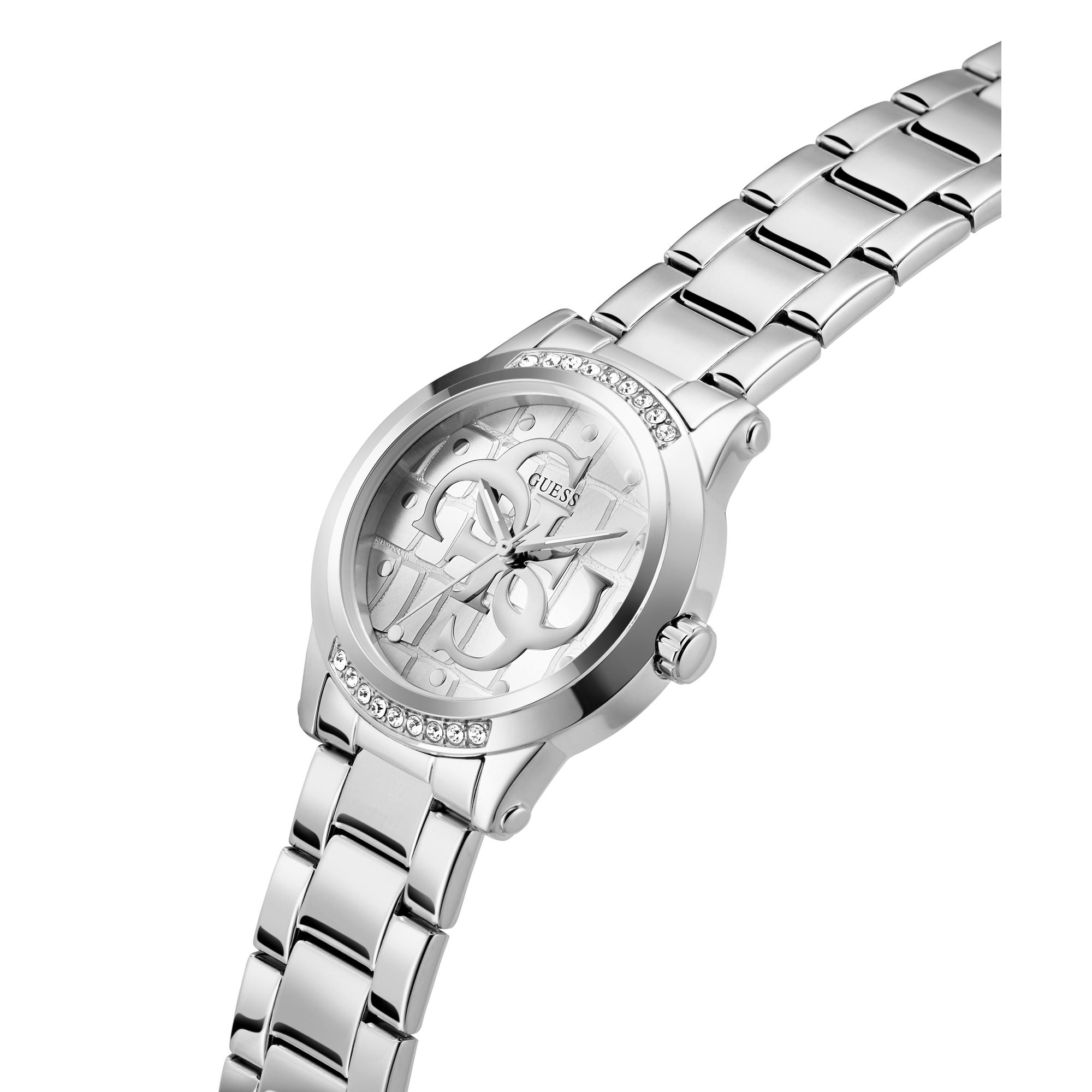 Guess Gt Annette Silver Round Dial Analog Women's Quartz Watch