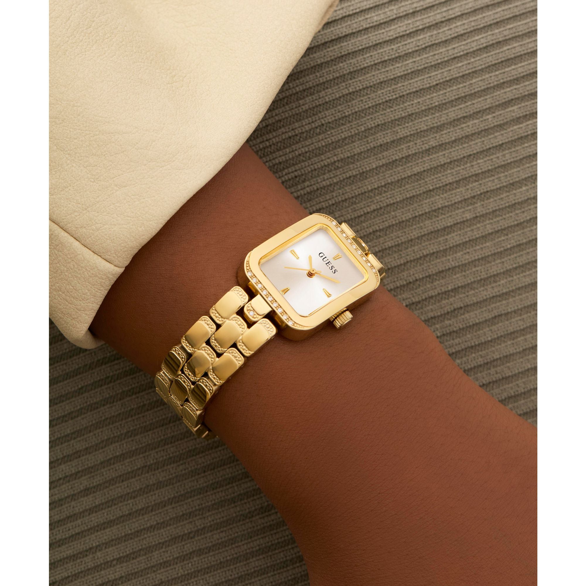 Guess Isla Silver Rectangle Dial Quartz Analog Women Watch