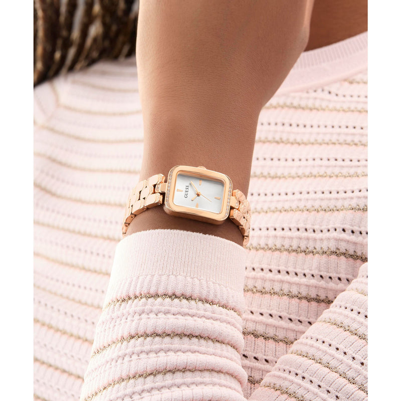 Guess Isla Silver Rectangle Dial Quartz Analog Women Watch Watch Guess
