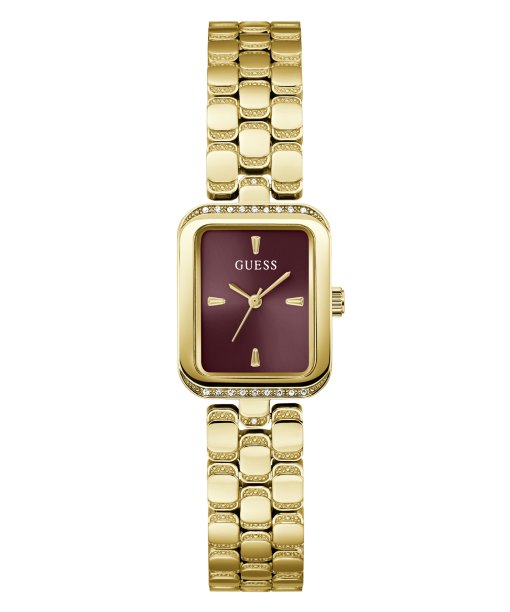 Guess Rectangle 28mm Burgundy Dial Analog Women Watch - GW0865L9