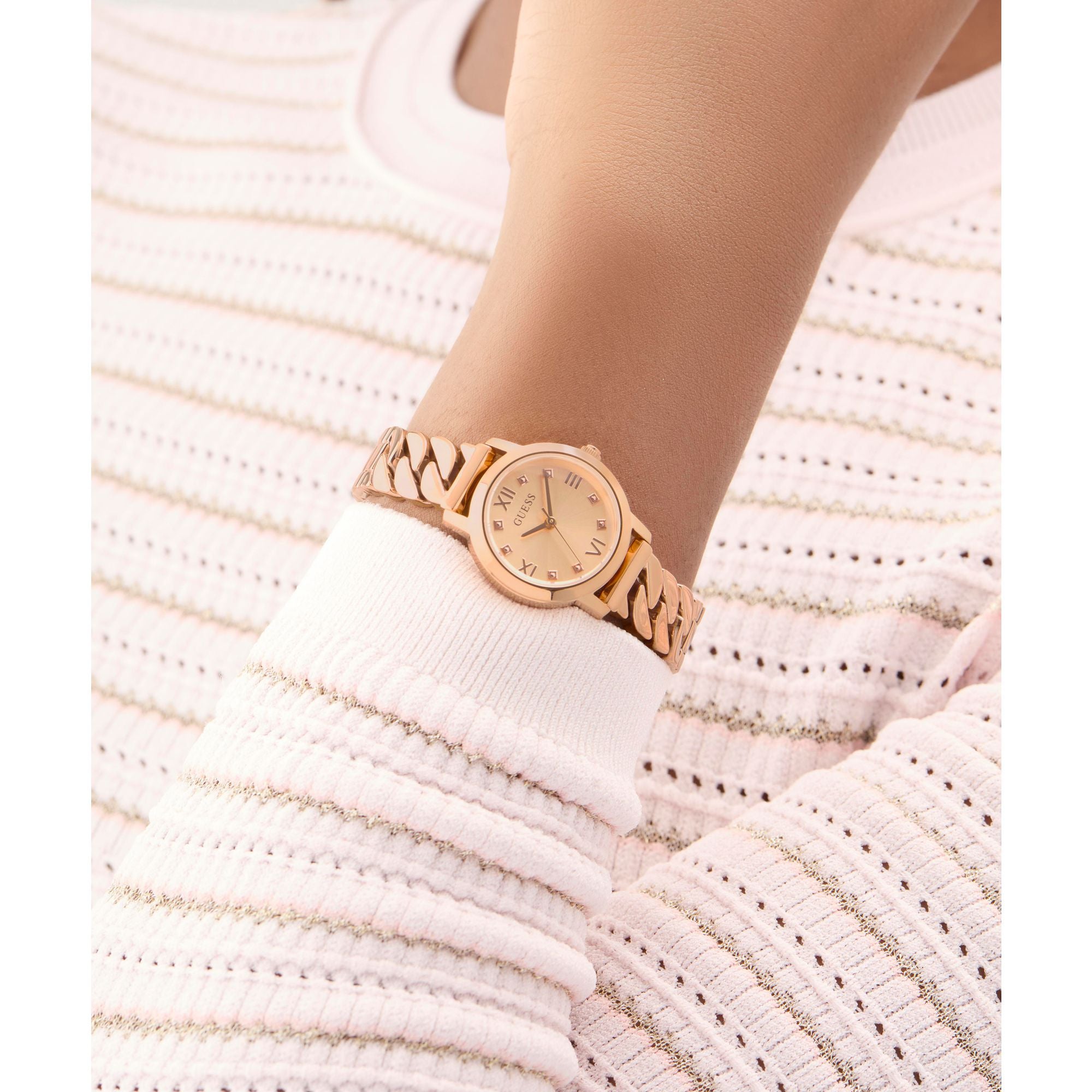 Guess Chime Rose Gold Round Dial Quartz Analog Women Watch