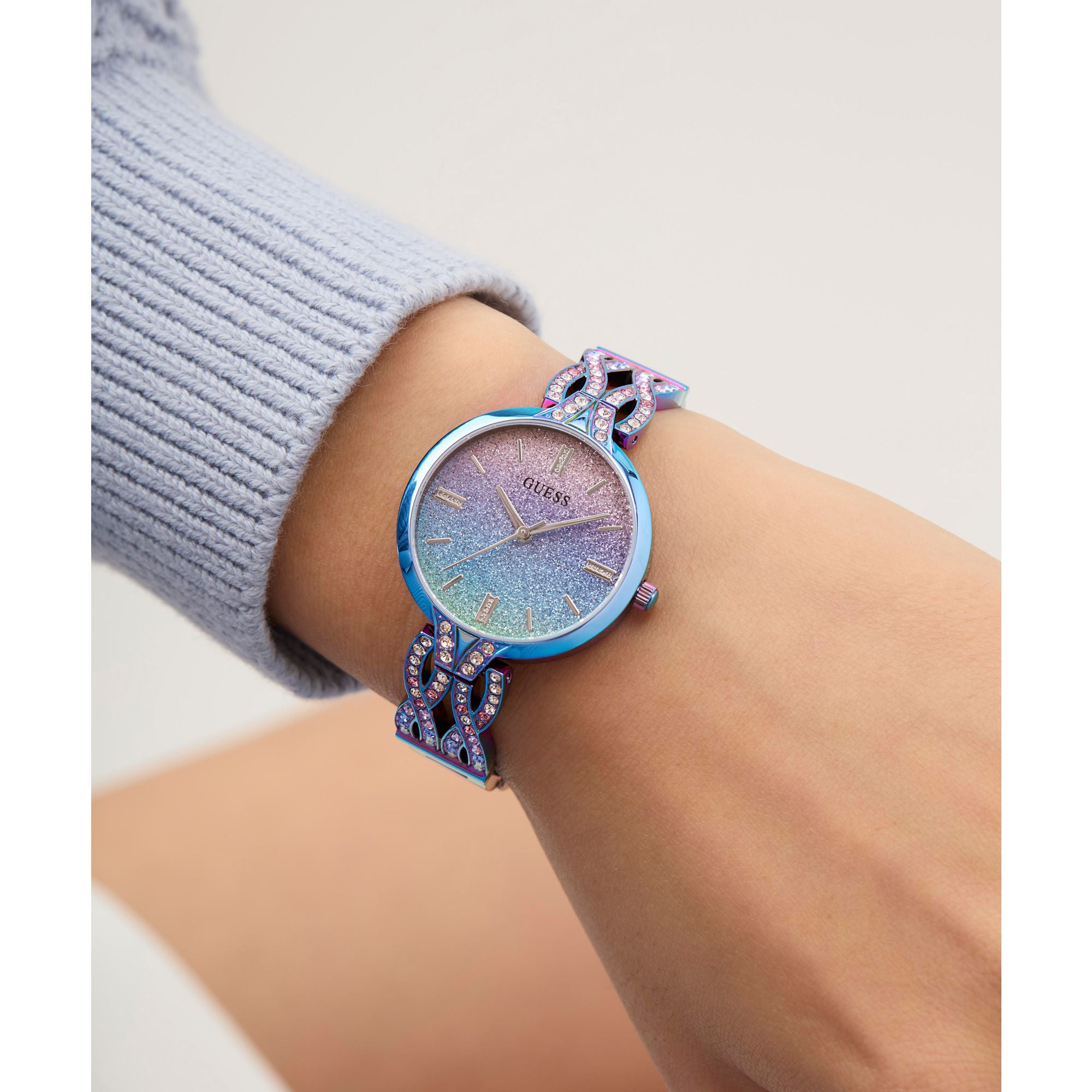 Guess Coral Multicolor Round Dial Quartz Analog Women Watch