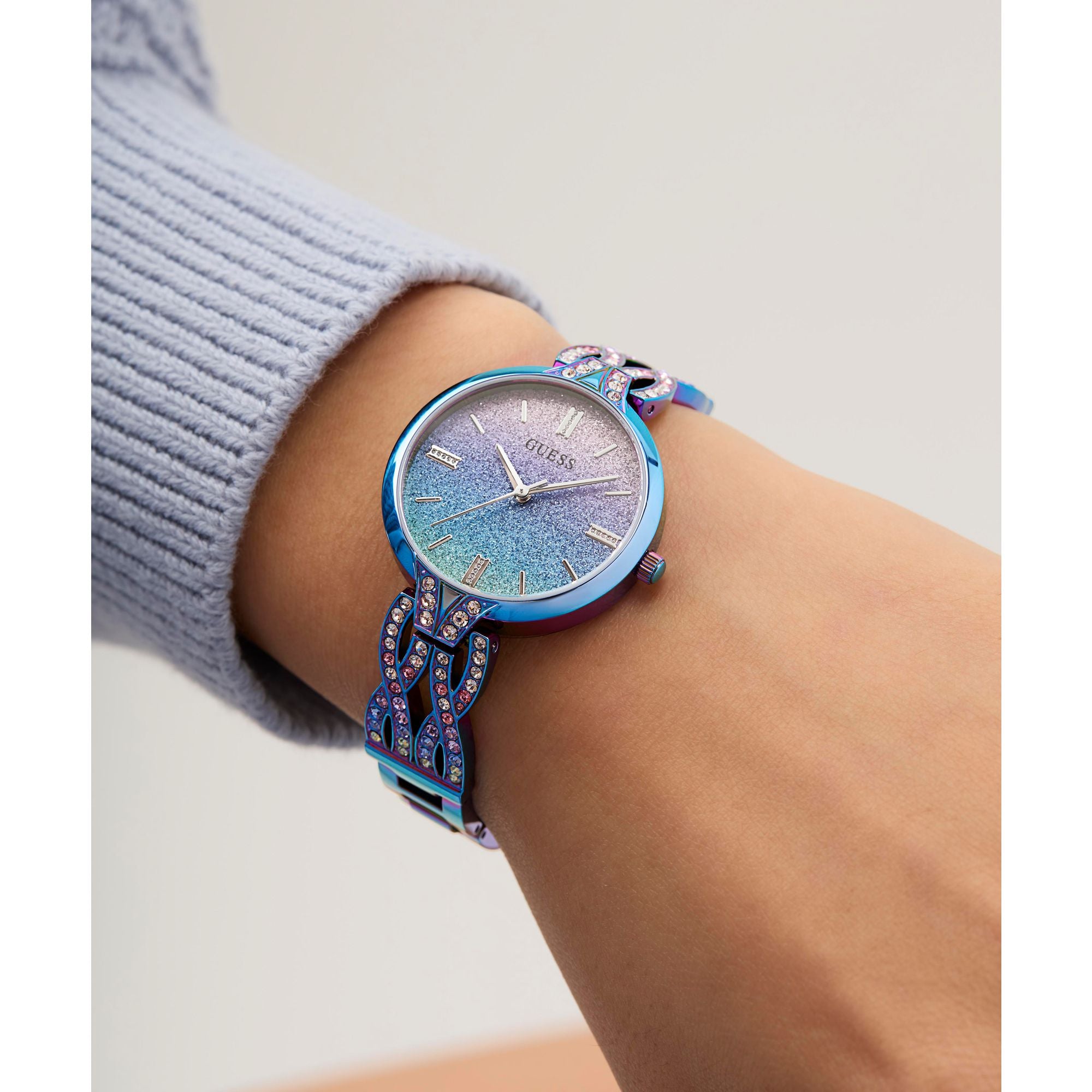 Guess Coral Multicolor Round Dial Quartz Analog Women Watch